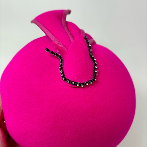 Vintage Jack McConnell Boutique 100% Wool Pink Hat - Picture 5 of 10